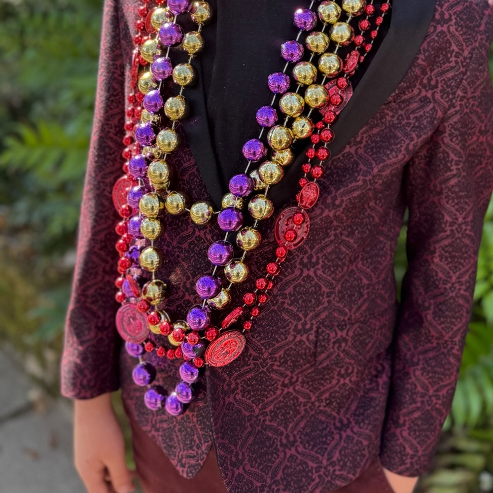 Appaman Vibrant Red, Purple Jaquard Tuxedo Blazer 12